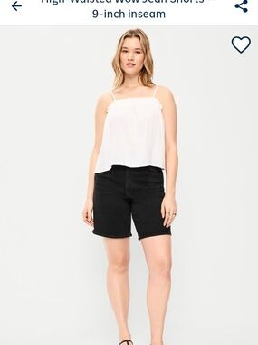 Women's Black High-Waisted Wow Jean Shorts